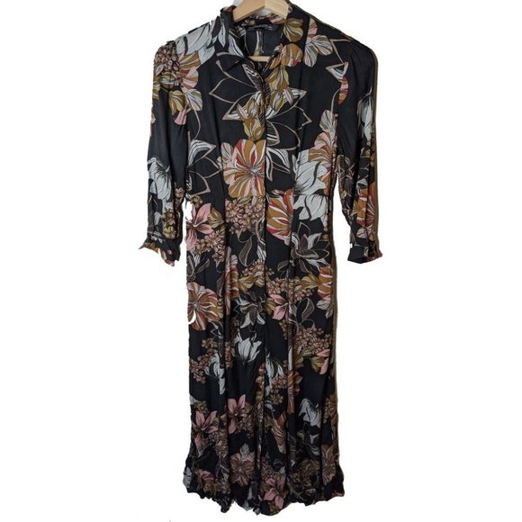 Zara | long floral print dress - Picture 7 of 12